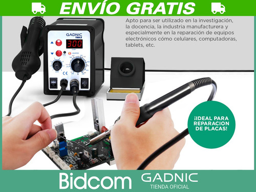 Estacion De Soldado 2 En 1 Gadnic 750w + Aire Caliente + Kit