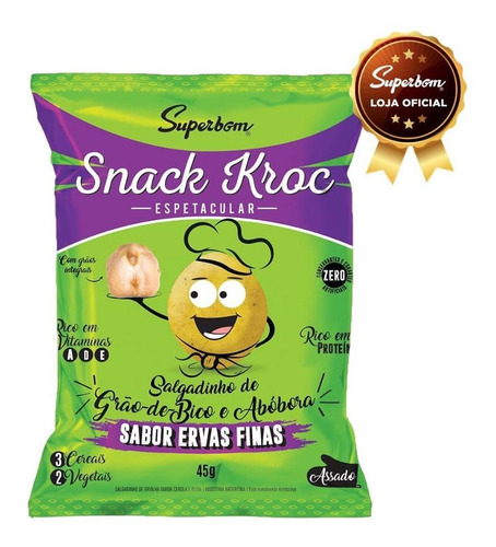 Snack Kroc Sabor Ervas Finas 45g - Superbom