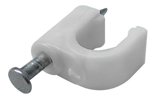 Imagem 1 de 4 de Miguelao Fixa Fio P/ Cabo Coaxial 7mm C/ Prego Pacote 100 Pç