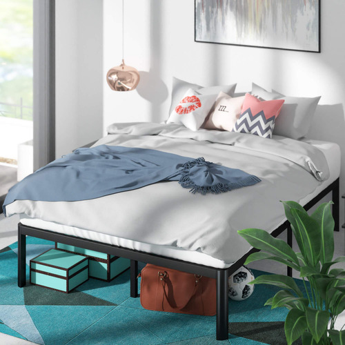 Estructura De Cama Plataforma Metal 40 Cm Con Soporte De Lis