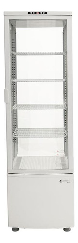 Heladera Vertical Exhibidora 4 Caras Tortera Confitera 235 L Color Blanco