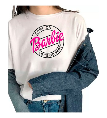 Remera Barbie Logo Lo Mejor Del Sitio - Adultos Y Niños #1