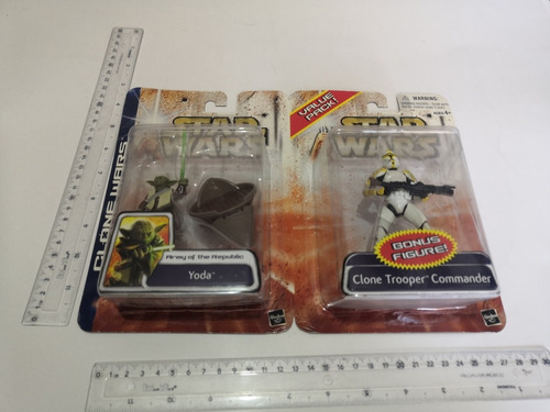 Clone Wars Anakin Skywalker Clone Trooper O Yoda & Commander (Usado)
