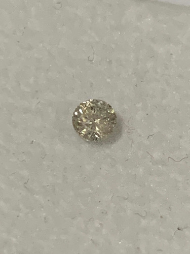 Diamante .18 Ct Natural Suelto Corte Redondo Color H 3,46 Mm Blanco