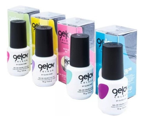 Gel Para Uñas Gama Flair 25 Colores Encendidos 9g Gloss Over Color JONES 1023