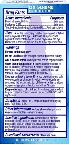 Clear Eyes Triple Relief Gotas Para Ojo Rojo E Irritado 15ml