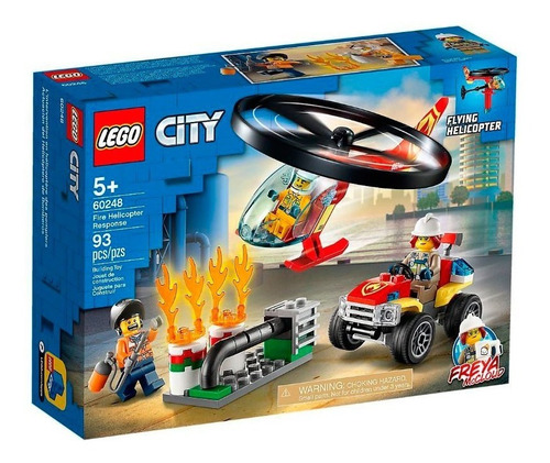 Bloques Lego Fire Helicóptero 93 Pcs - Vamos A Jugar  