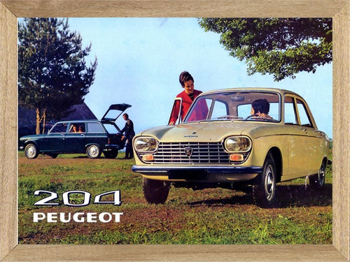 Peugeot 204 , Cuadro, Poster, Publicidad, Auto   H241
