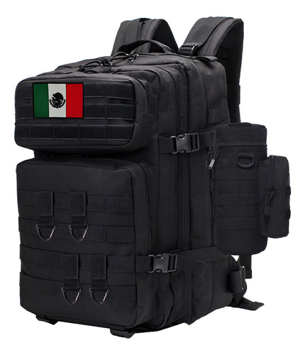 Mochila Táctica Multifuncional 46l + Gancho Outdoor Negro 