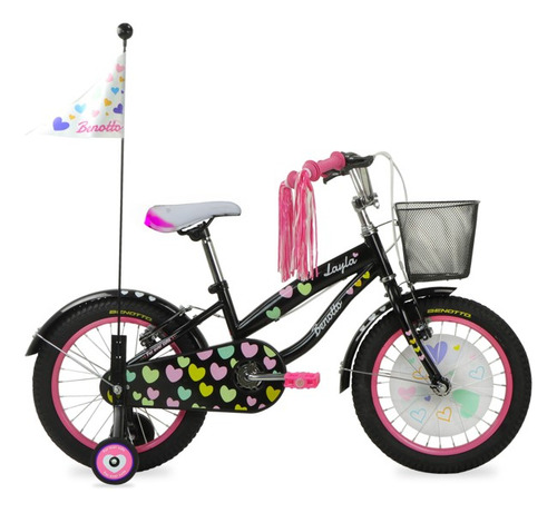 Bicicleta Benotto Layla R16 1v Frenos V Acero Negro Negro