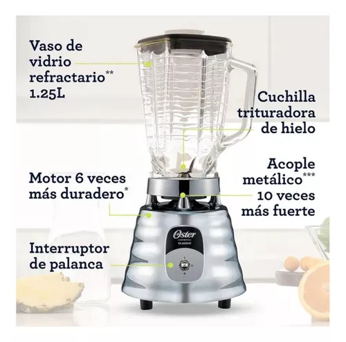 Comprar Licuadora Oster Jarra Vidrio 8 Velocidades - 1.5lt