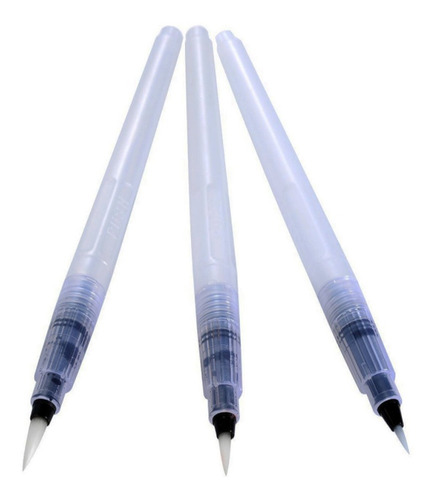 Imagen 5 de 12 de 3 Bolígrafos De Color De Agua Sólida, Brocha Para Colorear
