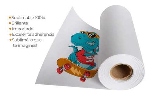 Imagen 2 de 5 de Vinilo Sublimable Blanco 1 X 50 Cm - Ideal Bases Rigidas