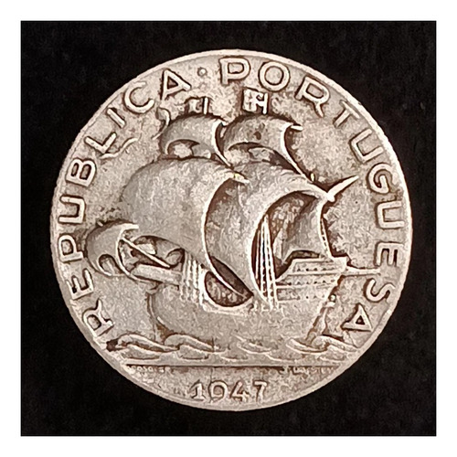 Portugal 2,50 Escudos 1947 Plata Mb Km 580