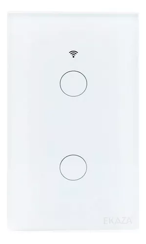 Interruptor Wifi 2 Canales Inteligente Touch App Smart Alexa Google