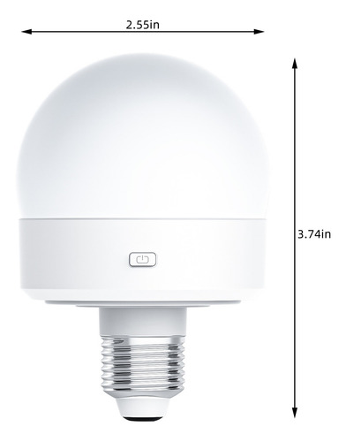 2pcs Bombilla Led Recargable Rgb Con Remoto Base E26 O E27