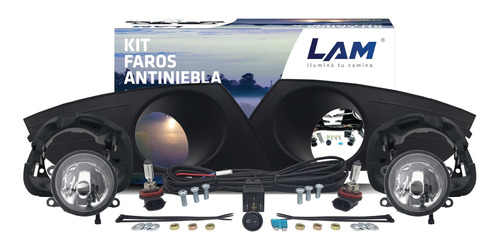 Kit De Faros Auxiliares Logan 10/13 Ambos Lados Rejilla