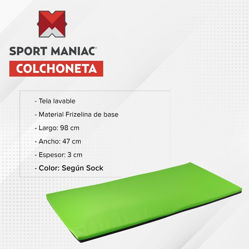 Imagen 3 de 5 de Kit Colchoneta + Soga Saltar + Tiraband Sport Maniac