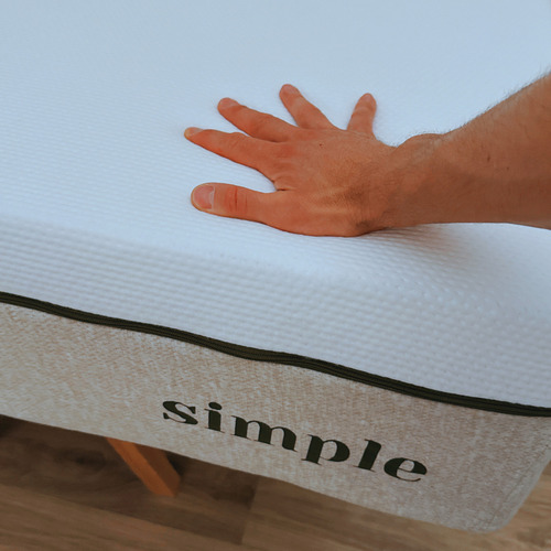 Simple Colchón Memory Foam Queen 25 Cm, Firmeza Media