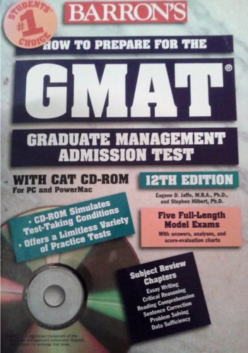 Barron´s Gmat - How To Prepare For Gmat With Cd Rom Practice