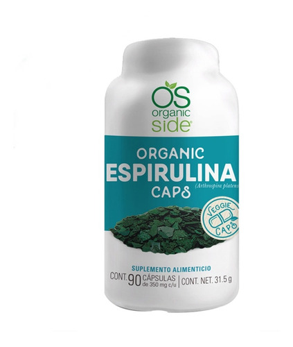 Espirulina Orgánica En Capsulas Organic Side 90 Caps Se