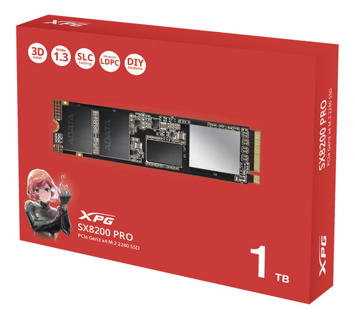 Disco Sólido Adata Xpg Sx8200 Pro M.2 Pci E.nvme Gen 3x4 1tb