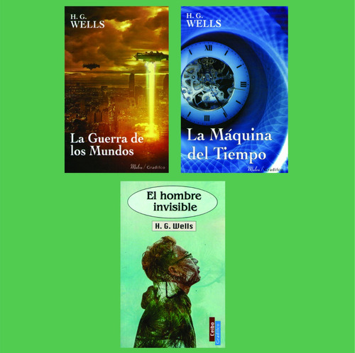 H G Wells Lote X 3 Libros Nuevos La Guerra De Los Mundos