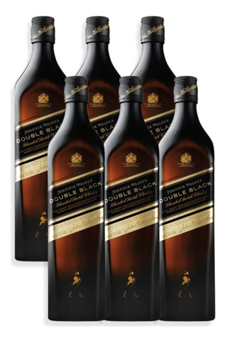 Whisky Johnnie Walker Double Black Blended Scotch 750ml X6u