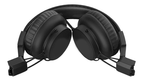 Imagen 2 de 2 de Auriculares Vincha Plegables Iqual E92v Microfono 3.5mm Aux Color Negro