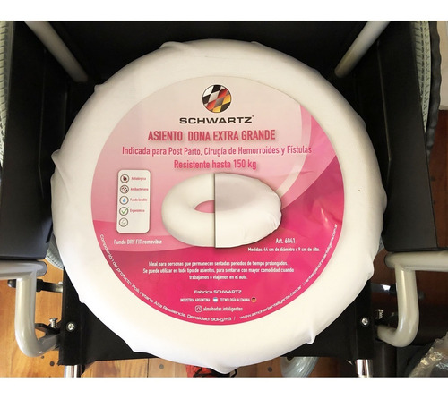 Asiento Almohadón Dona Hemorroides Schwartz Xl 150kg