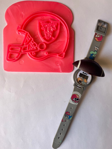 2 Marcadores De Pan Nfl Bimbo 90's Raiders Y Reloj Nfl (Usado)