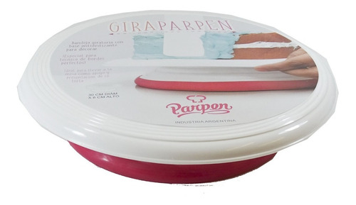 Bandeja Base Plato Giratorio Giraparpen Reposteria Color Blanco
