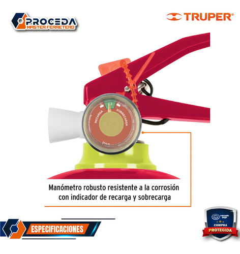 Extintor Recargable Portatil 1 Kg 100276 Truper