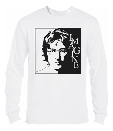 Polera Ml John Lennon Imagine Stencil 2 Rock Abominatron