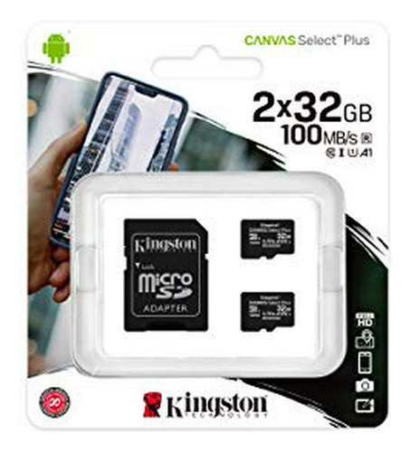 Pack De 2 Tarjetas De Memoria  32gb Microsdhc Canvas Select 