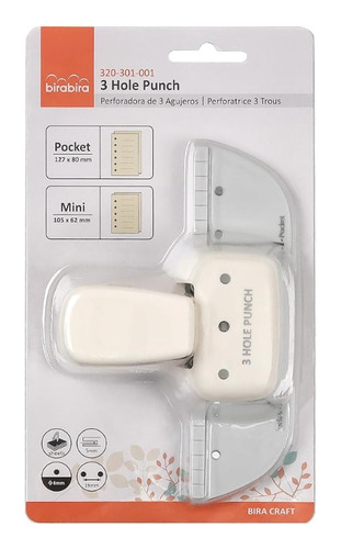 Perforadora Ibi Craft 3 Agujeros Para Agenda Mini O Pocket