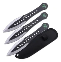 Comprar Set De 3 Dagas Z-hunter Para Lanzar Acero Inox Con Funda 163 Color Negro