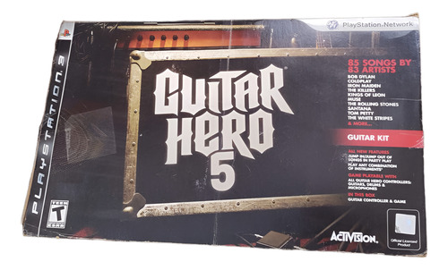 Guitarra Ps3 Ou Pc Guitar Hero 5 + Jogo Orignal (Usado)