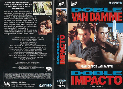 Doble Impacto Vhs Jean-claude Van Damme Bolo Yeung