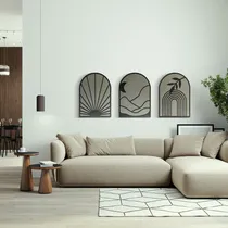 Comprar Cuadros Tripticos Modernos Decorativos Madera 3d 150x60cm