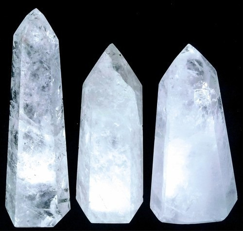Ponta De Cristal Pedra Quartzo Natural Polida Harmonia E Paz