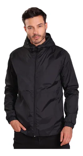  Chaquetas impermeables con capucha para hombre, abrigos para  exteriores, rompevientos, chaqueta de senderismo a prueba de viento, Negro  - : Ropa, Zapatos y Joyería