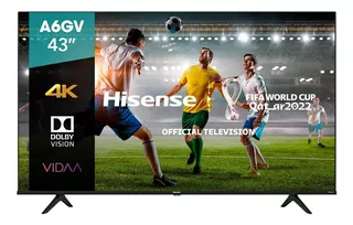 Pantalla Hisense A6gv 43'' 4k Uhd Dolby Vision Vidaa Tv