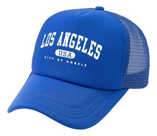 Gorra Malla Los Angeles Trailero Moda Colores Trucker Azul Rey Unitalla