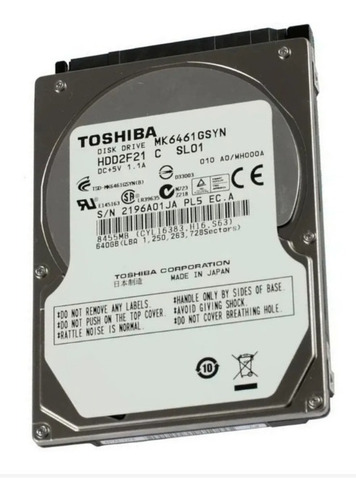 Disco Duro Toshiba 500gb (Usado)