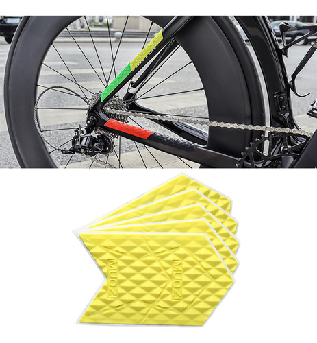 - 5x Bike Frame Protector Sticker Guard Chain L Amarillo