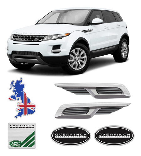 Kit Adesivos Overfinch Range Rover Evoque Emblemas Resinados