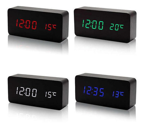 Reloj Despertador Led Con Sensor De Temperatura!!!