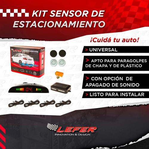 Imagen 2 de 6 de Sensor De Estacionamiento 2 Colores Blanco Perla/ Negro Mate