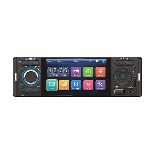  Radio Auto 1 Din Con Pantalla Tactil De 4'' Aiwa Aw-w440btr